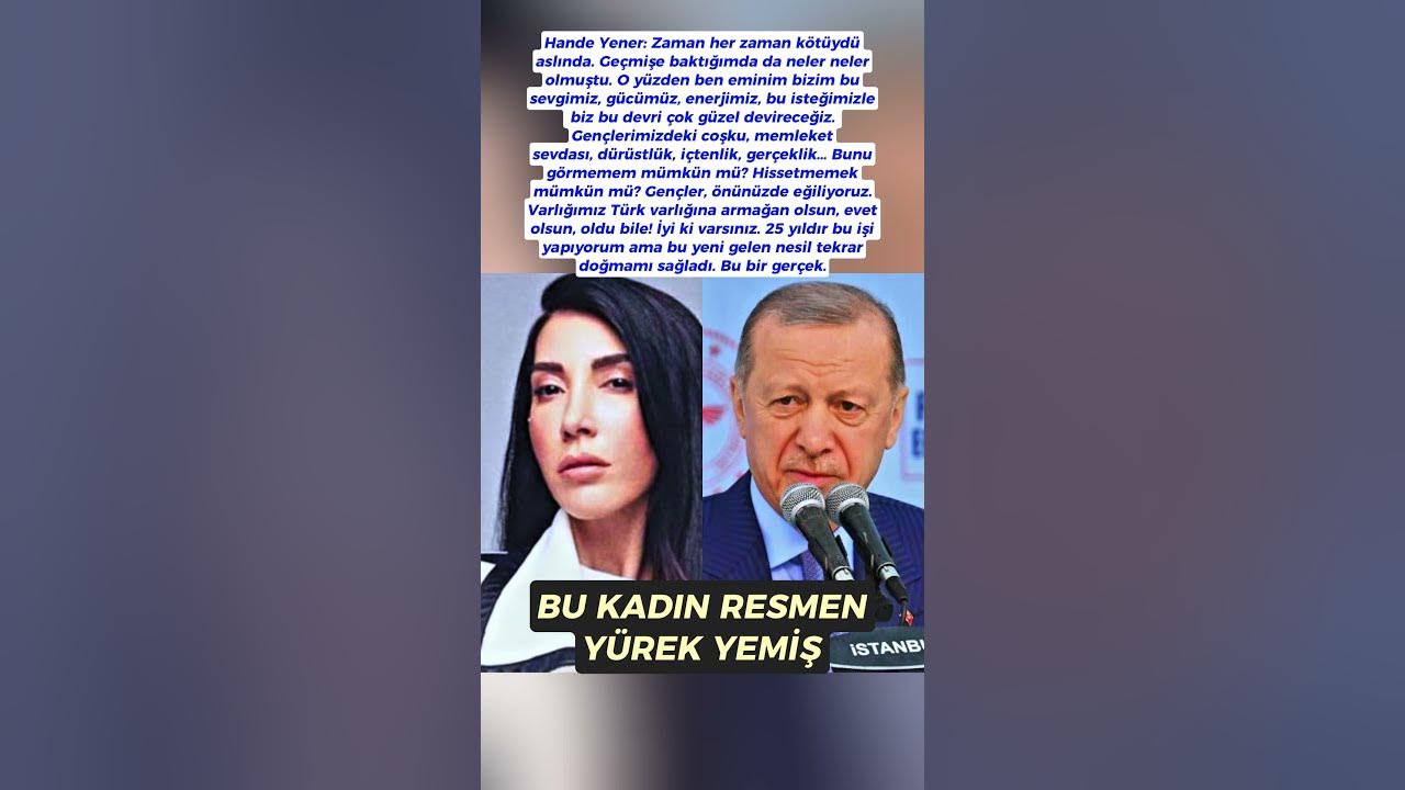 Hande Yener: “Bu Deviri Gençlerle Birlikte Devireceğiz!”