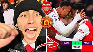 THE MOMENT Eddie NKETIAH Scores A LATE WINNER Against MAN UNITED😱! Arsenal Vs Man Utd Vlog!