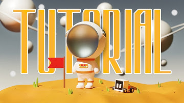 Cute astronaut character in 3D! Blender Tutorial for Beginners