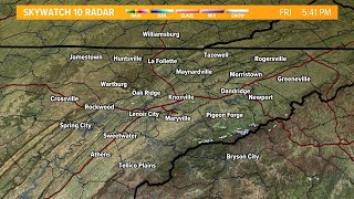 Weather forecast for Maryville and Knoxville Tennessee on our Friday evening at 5pm