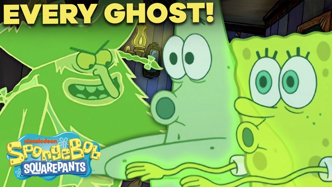 spongebob as a ghost