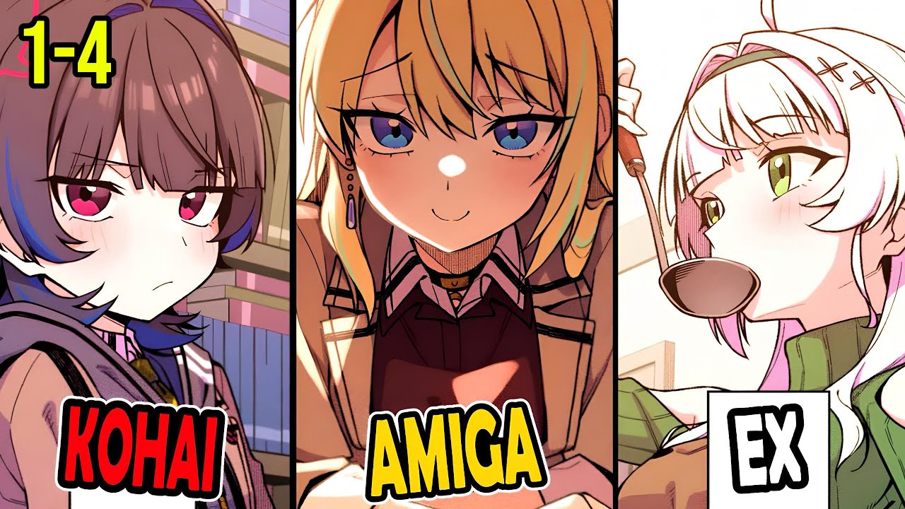 (1-4) 3 Garotas Tóxicas se Apaixonam por Ele… mas Descobrem que Ele Já Tem Namorada??? - Manga recap