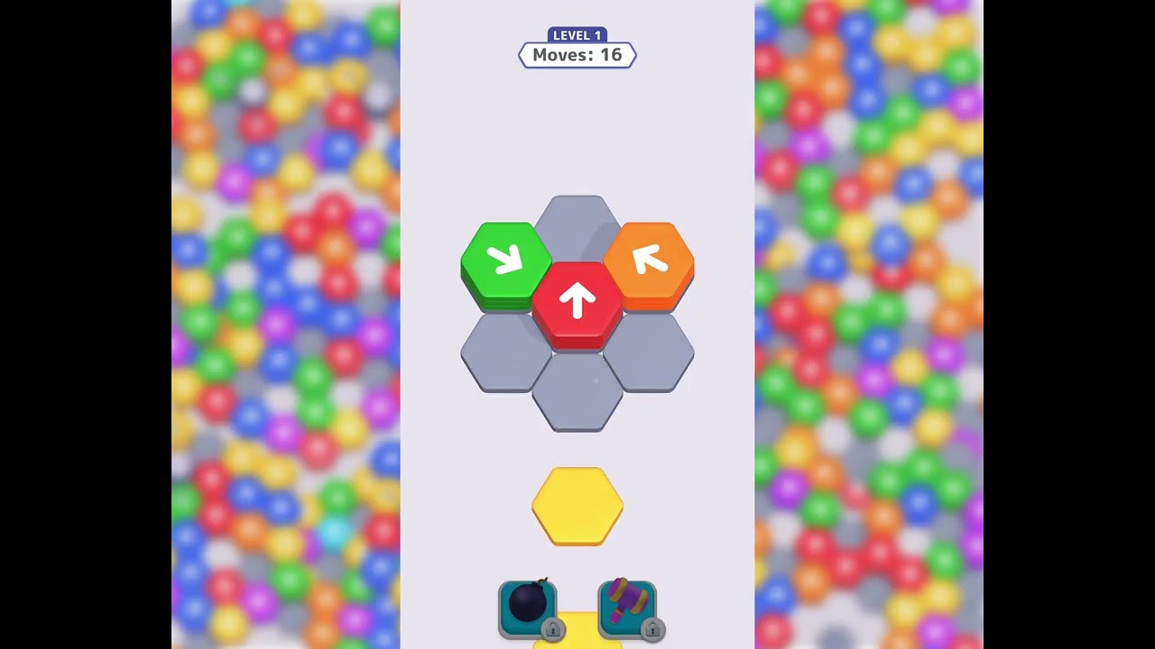 Hexa Away 🧩 Level 1 Walkthrough & Solution