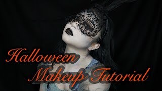 Halloween Makeup Tutorial！Dark Bunny Girl♡