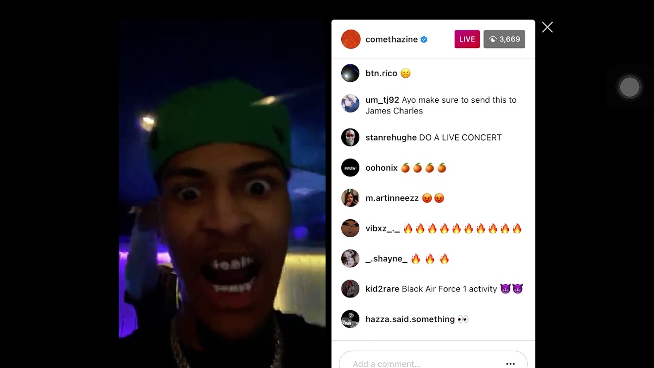 Comethazine IG Live Snippet