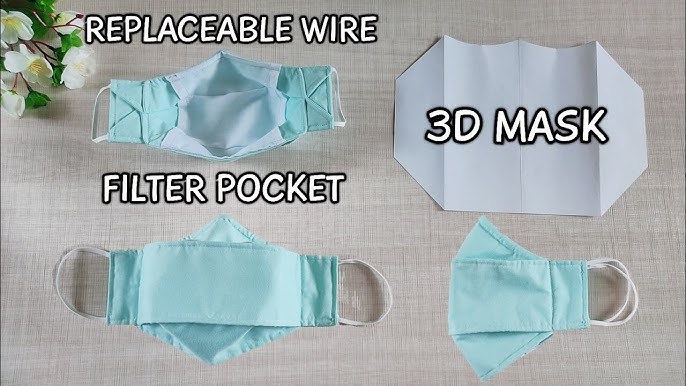 DIY 3D Face Mask With Filter Pocket | Free Printable Pattern - YouTube diy-3d-face-mask-with-filter-pocket-free-printable-pattern-youtube