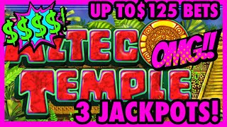 3 JACKPOTS ON AZTEC TEMPLE!! UP TO $125 BETS. screenshot 3