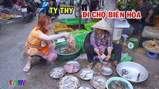 Ty Thy đi chợ Đồng Nai buổi sáng - Ty Thy Vlog Gỏi đu đủ