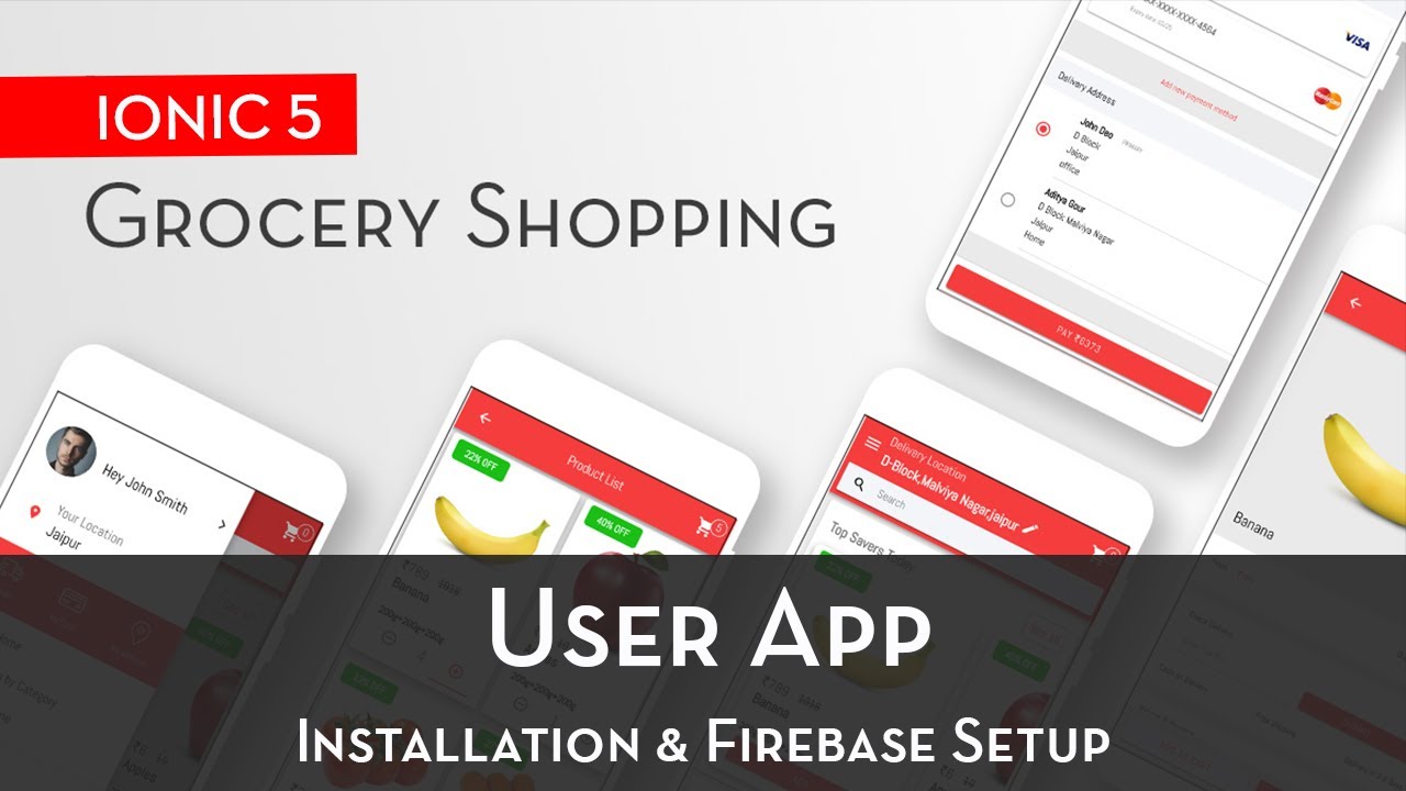 Ionic 5 Grocery App - Installation, Firebase Setup - YouTube