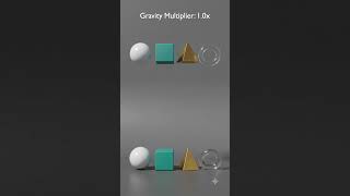 Objects Dropped at Different Gravity Levels 🌍 | Physics #asmr #satisfying #animation
