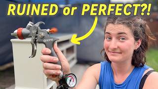 I Tried a $80 Paint Spray Gun on Furniture… Worth It?