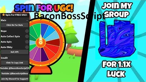 [FREE UGC] ⭐ Spin For FREE UGC! OP SCRIPT (DUPE SPIN)