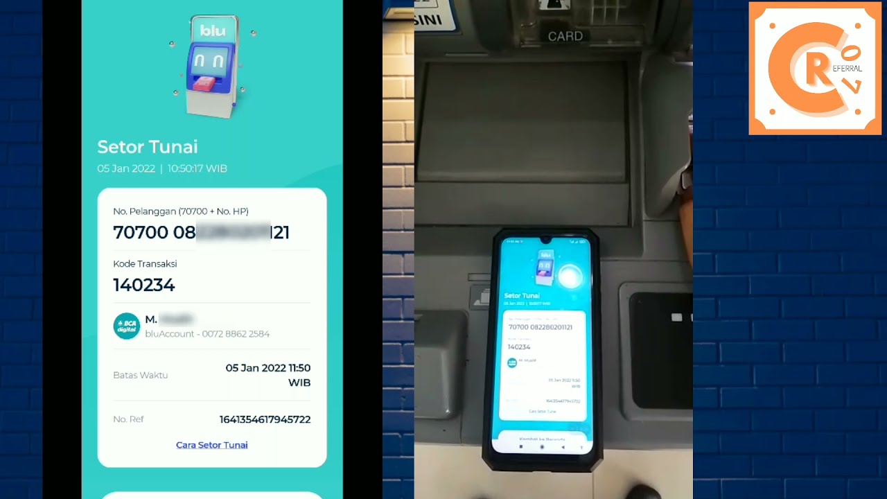 Cara setor tunai dengan aplikasi blu BCA digital di mesin ATM BCA 