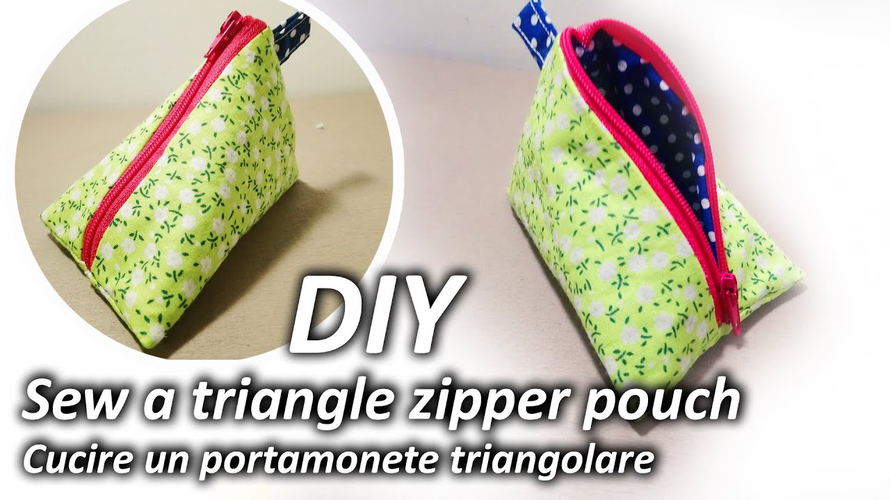 DIY Triangle Zipper Pouch Tutorial 
