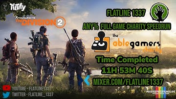 [Former WR] Division 2 Any% Speedrun Solo - 11Hr 53Min 40Seconds