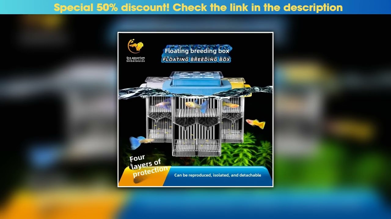 Review Guppy breeding box, isolation box in fish tank, floating small fry, small fish juvenile, fem