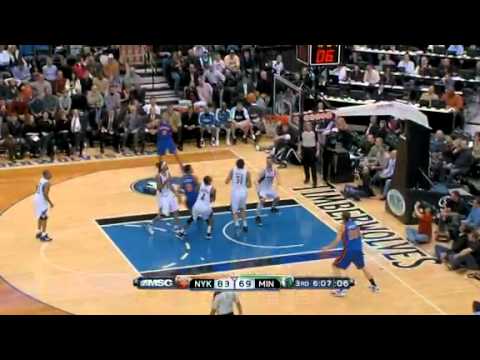 Wolves vs Knicks 2010-2011 Kevin Love 31 pts 31 rebounds