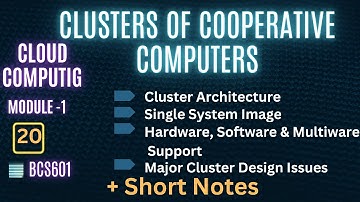 Clusters of Cooperative Computers |  Cluster Architecture | Single System Image | Cloud Computing-20
