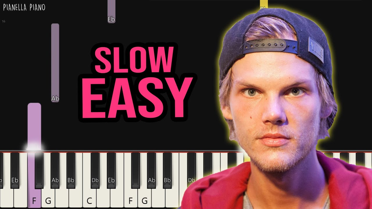 Avicii - SOS | SLOW EASY Piano Tutorial by Pianella Piano