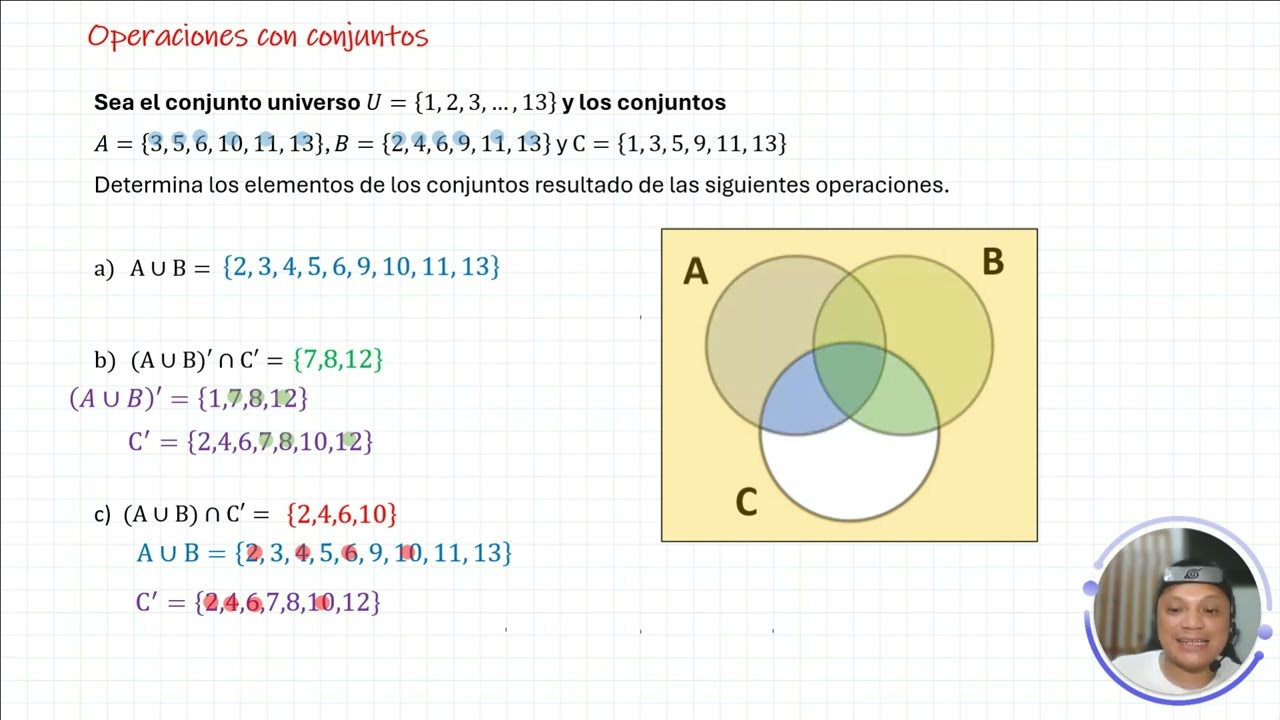 Ejercicios De Conjuntos Diagrama De Venn Operaciones Combina