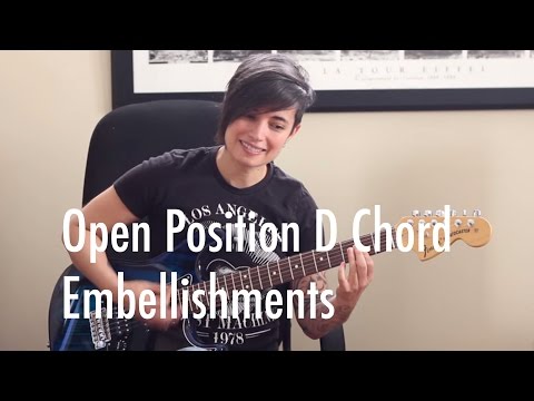 Guitar Tips & Tricks #4:  Open Position D Chord embellishments - Jen Trani