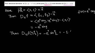 Calc III: Finding directional derivative example