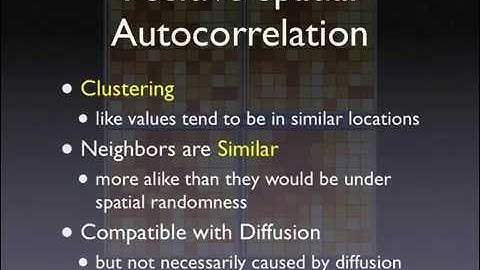 Spatial Autocorrelation continued