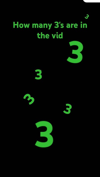 how-many-threes-will-i-have-to-do-youtube