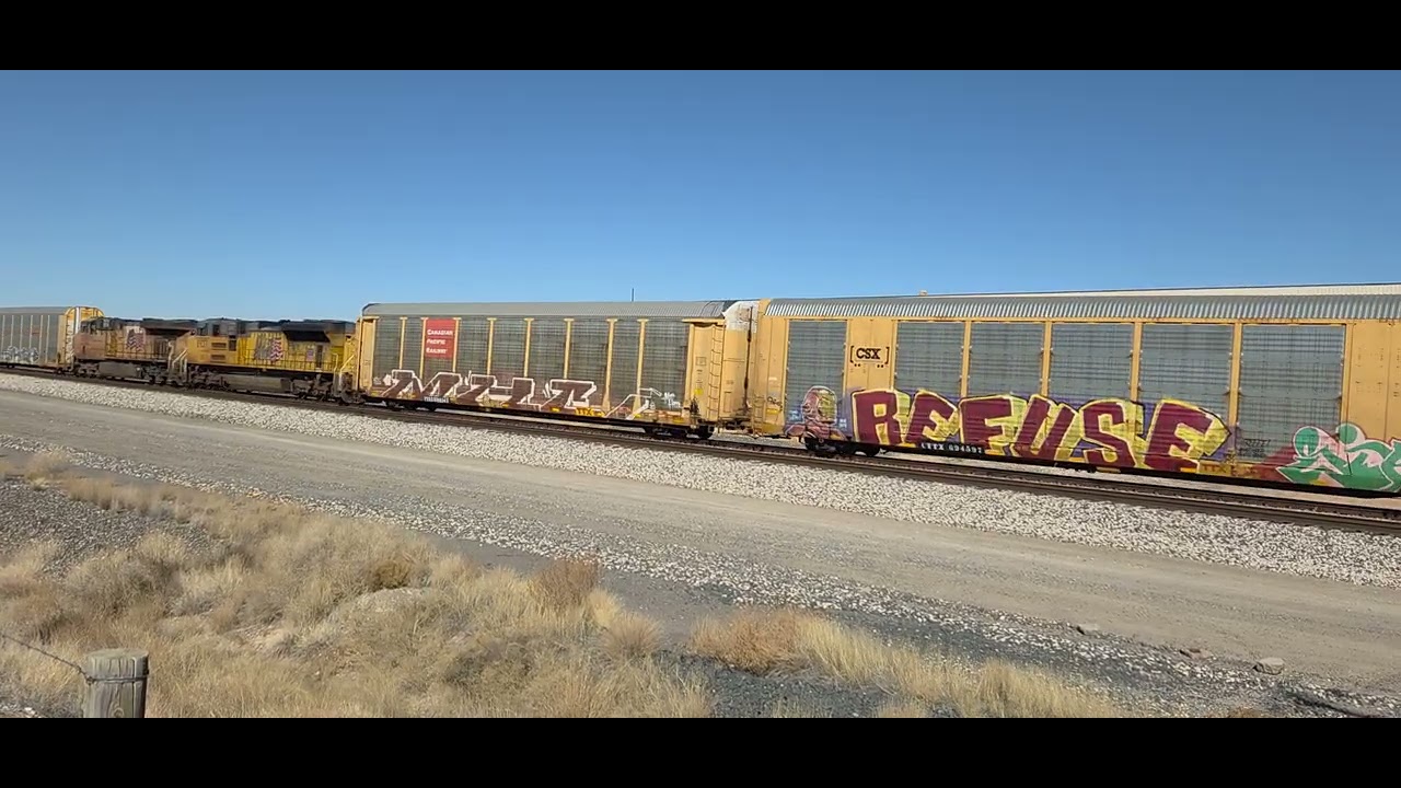 Union Pacific eastbound monster manifest train with a mid-train and rear DPU'S in Santa Teresa NM 