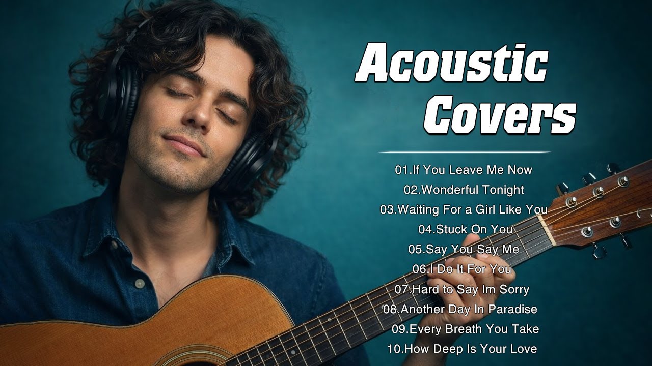 70s 80s 90s Acoustic Love Songs – Male Vocal Covers ( If You Leave Me Now ,Wonderful Tonight )