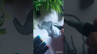 elephant coloring pages, youtubeshorts cooking caly plant food drawing viral.