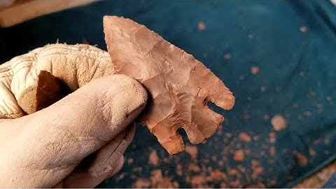 875 - No Talk - Flintknapping Lost Lake Point First Attempt (full video) w/ Steel Bopper