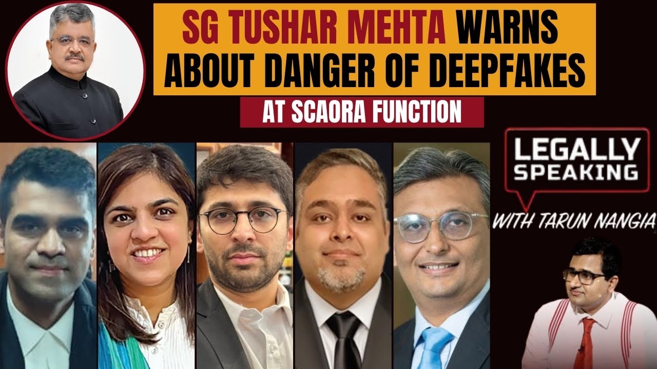 SG Tushar Mehta warns about the danger of Deepfakes | Legally Speaking with Tarun Nangia | NewsX
