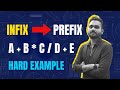 Solve This Hard Infix to Prefix Problem (Without Stack) | Step-by-Step Solution
