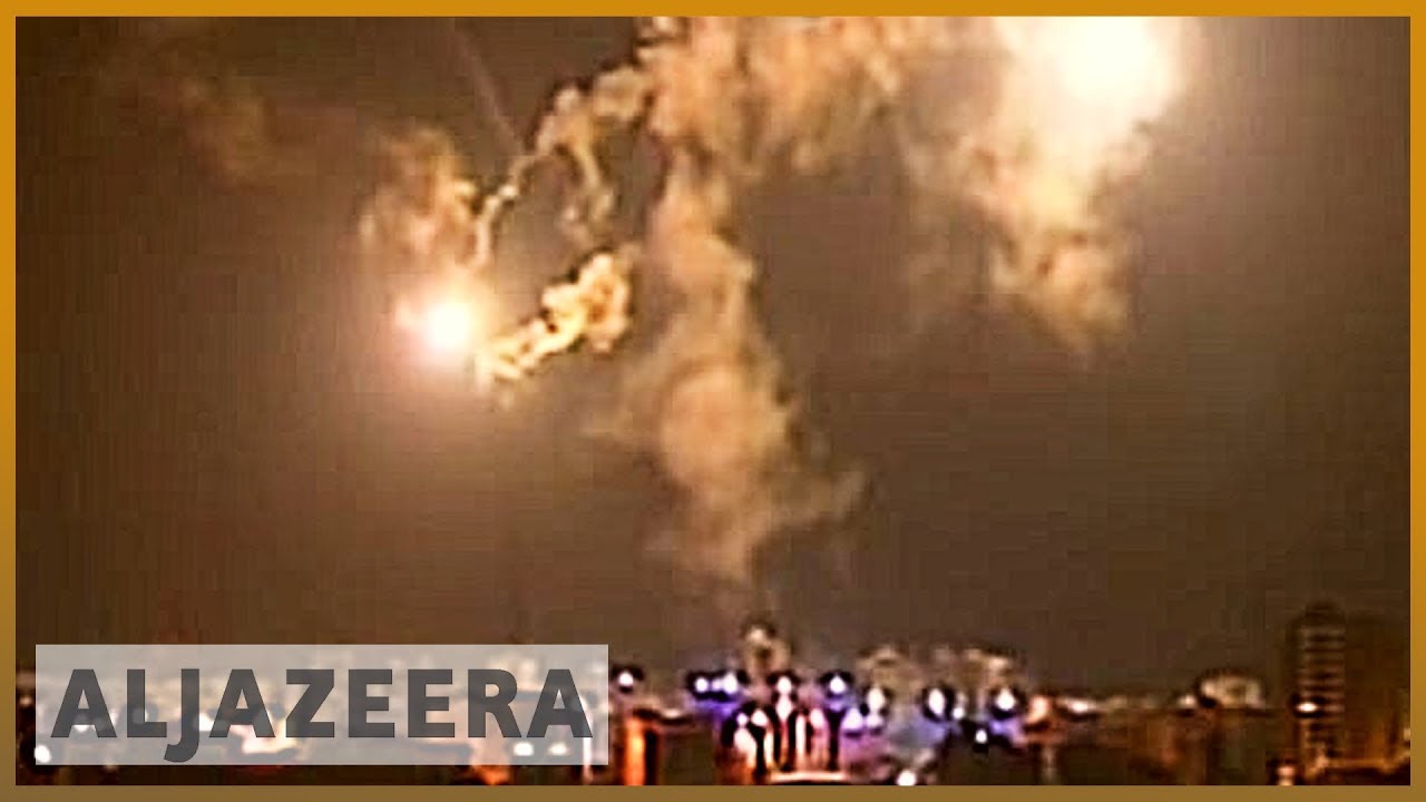 إسقاط صاروخ إسرائيلي في غزة مباشرة على قناة الجزيرة