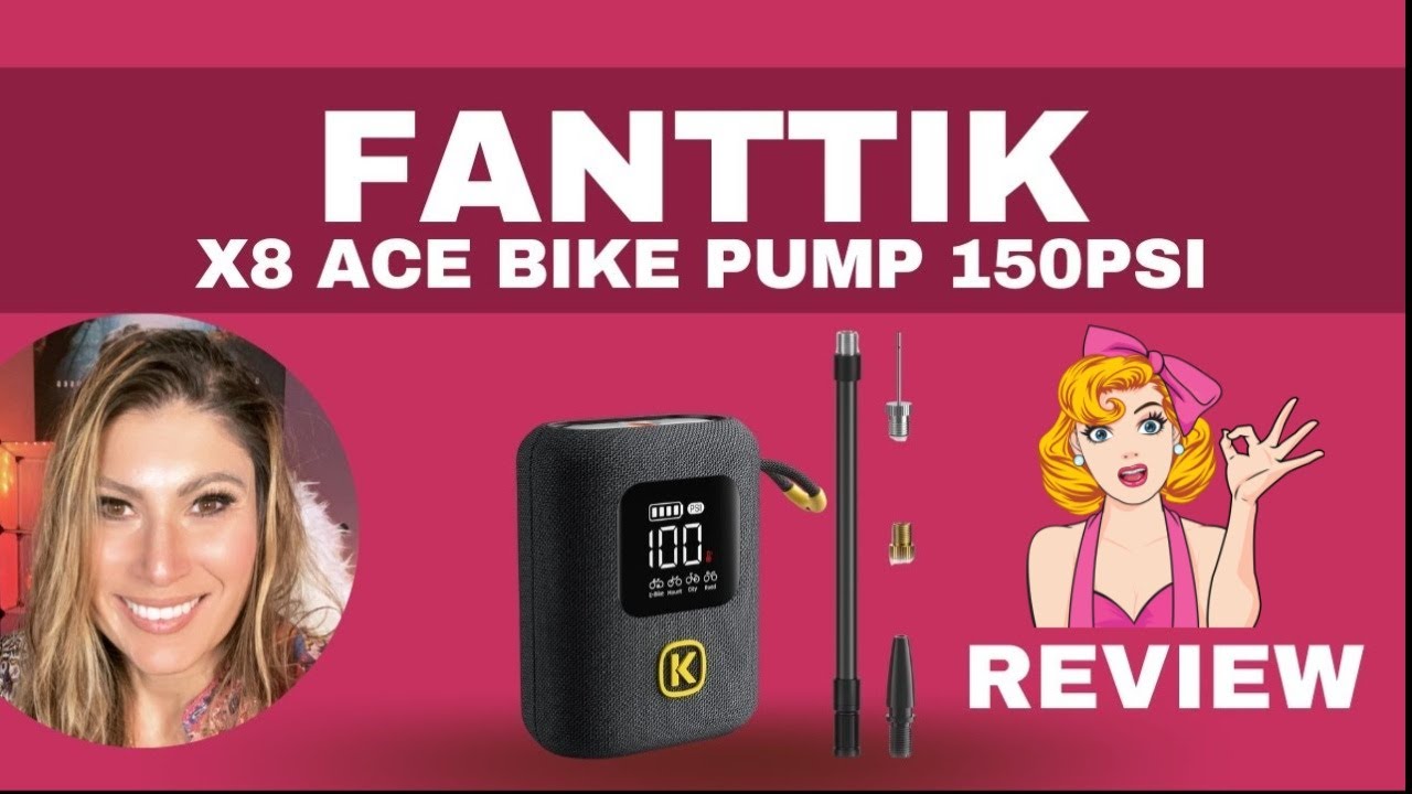 Fanttik X9 Ace Mini Fahrradpumpe, Akku Kompressor, 32s Schnellaufblasbare Elektrische Fahrradpumpe, 10,3BAR/150PSI Luftpumpe mit Presta und Schrader-Ventil, für Rennrad, Mountainbike, E-Bike, Stadtrad