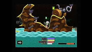 Worms Armageddon Gameplay (Sega Dreamcast)