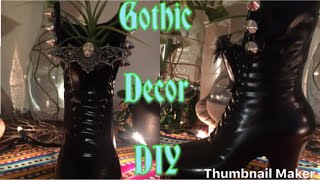 Gothic DIY Thrifted & Transformed Witch Boot 👢🦇