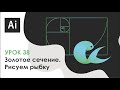 Рисуем рыбку с помощью золотого сечения в Adobe Illustrator || Урок 38