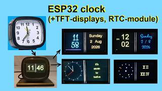 DIY Esp32 Clock using TFT displays and Real Time Clock module