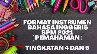 Format Instrumen Bahasa Inggeris SPM( PEMAHAMAN ) 2021
