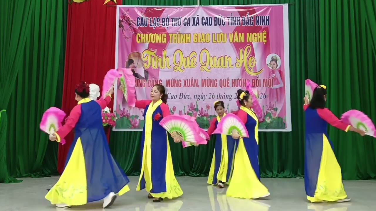 Múa dâng Đảng ta câu cá quan họ CLB thơ ca xã cao đức 