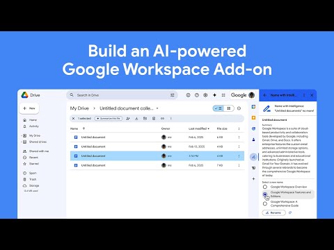 How to build an AI-powered Google Workspace Add-on for Google Drive