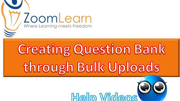 Bulk upload of questions in question bank