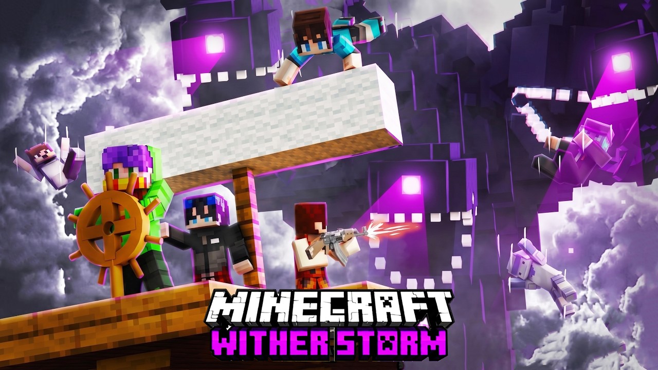 Gw CHALLENGE LAPER GANG BUAT KALAHIN WITHER STORM DENGAN KAPAL TERBANG DI MINECRAFT! ... (EPICC!)