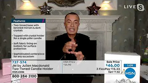 JM by Julien Macdonald TwoToned Mirrored Candle Holder