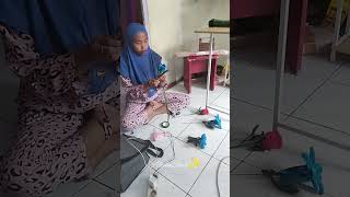 bikin bunga kawa bulu