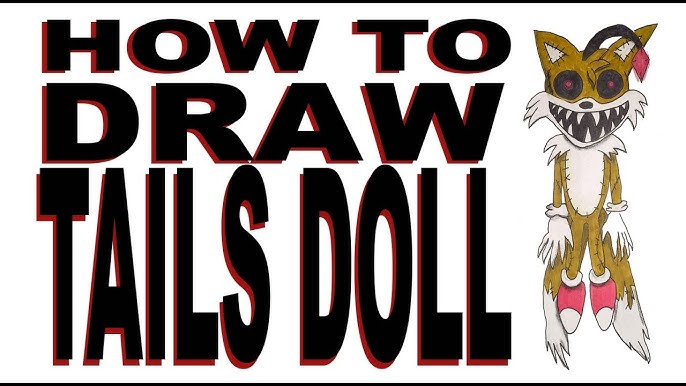 HOW TO DRAW SOULLESS TAILS DOLL  Friday Night Funkin (FNF) - Easy