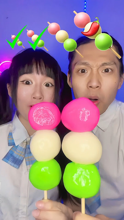 Dango emoji challenge 🍡🥵#asmr #mukbang #dango