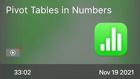 SCOM1101 - Pivot Tables in Numbers - Preview